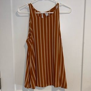 Old Navy Striped Orange Tank Top